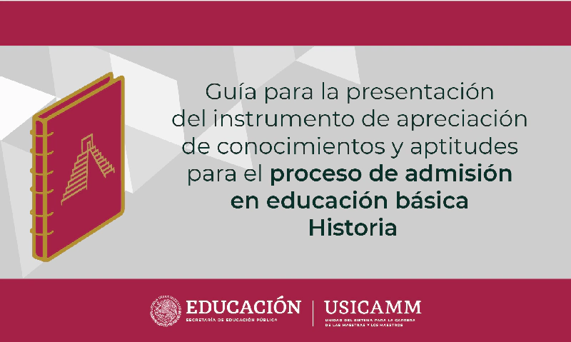 Portada de la guía de estudio USICAMM de Historia para el examen de admisión docente 2026-2027