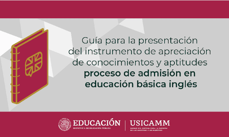Portada de la guía de estudio USICAMM de Inglés para el examen de admisión docente 2026-2027