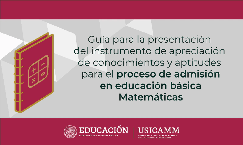Portada de la guía de estudio USICAMM de Matemáticas para el examen de admisión docente 2026-2027