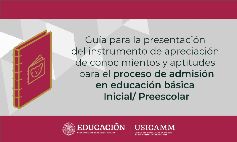 Portada de la guía de estudio USICAMM de Preescolar para el examen de admisión docente 2026-2027