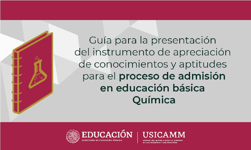Portada de la guía de estudio USICAMM de Química para el examen de admisión docente 2026-2027