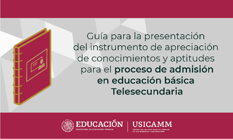 Portada de la guía de estudio USICAMM de Telesecundaria para el examen de admisión docente 2026-2027