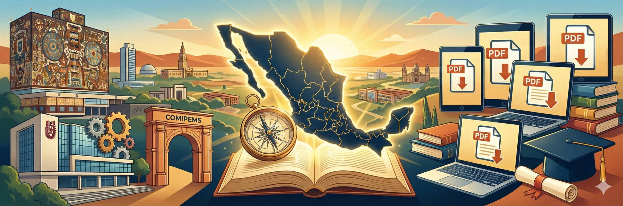 Guías de estudio para el examen de admisión en México en PDF
