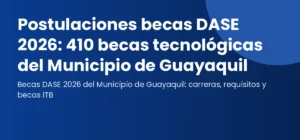 Bachilleres de Guayaquil en las postulaciones de becas DASE