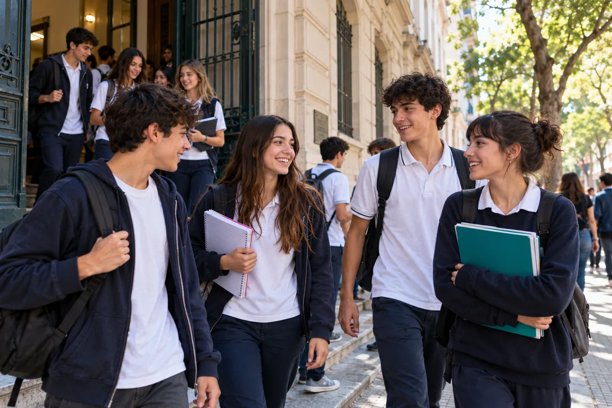Becas Ciudad: estudiantes de una escuela secundaria pública de CABA