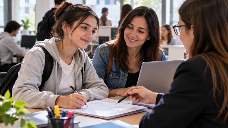 Becas Ciudad inscripción: estudiante porteña completando el trámite con miBA