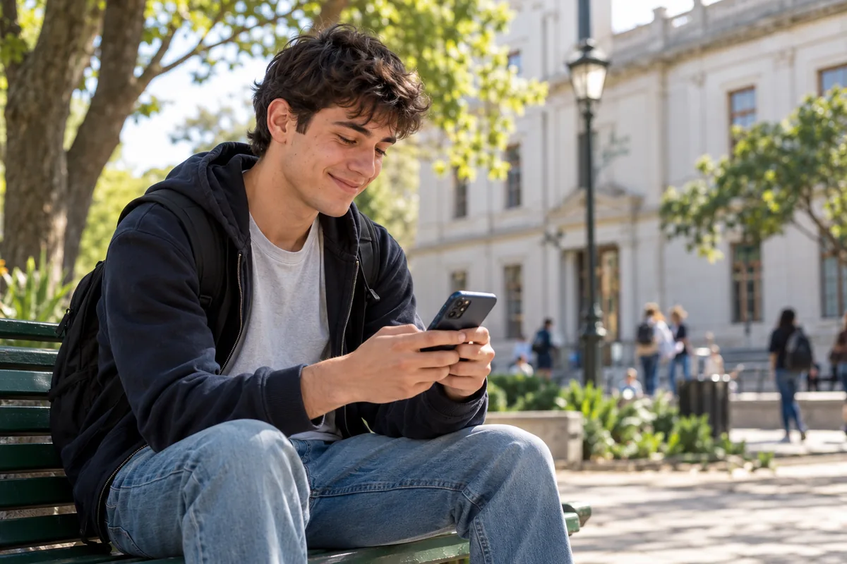 Becas Progresar: estudiante argentino cobrando la beca desde su celular