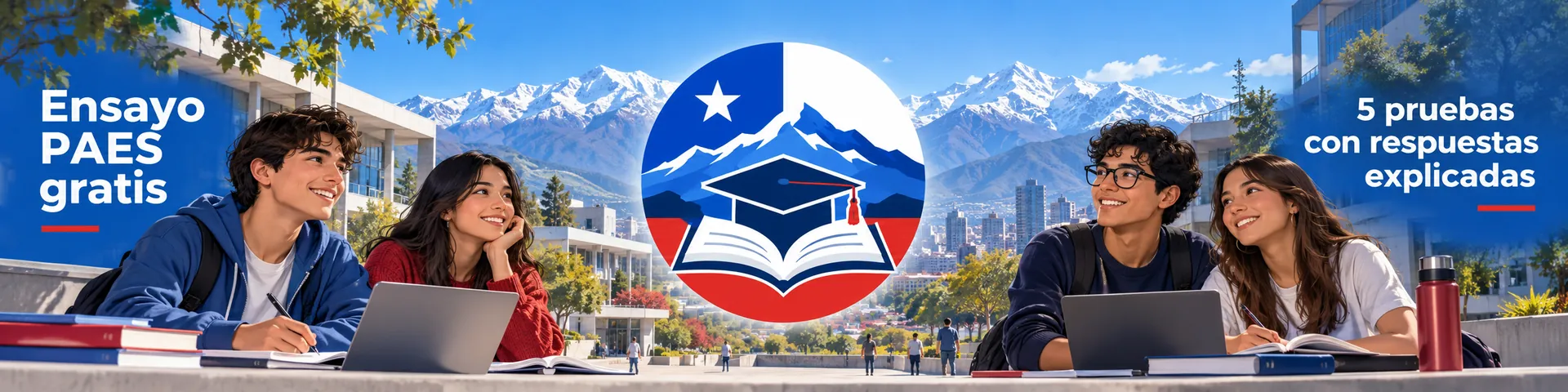 Estudiantes practican el ensayo PAES gratis de las 5 pruebas con respuestas explicadas