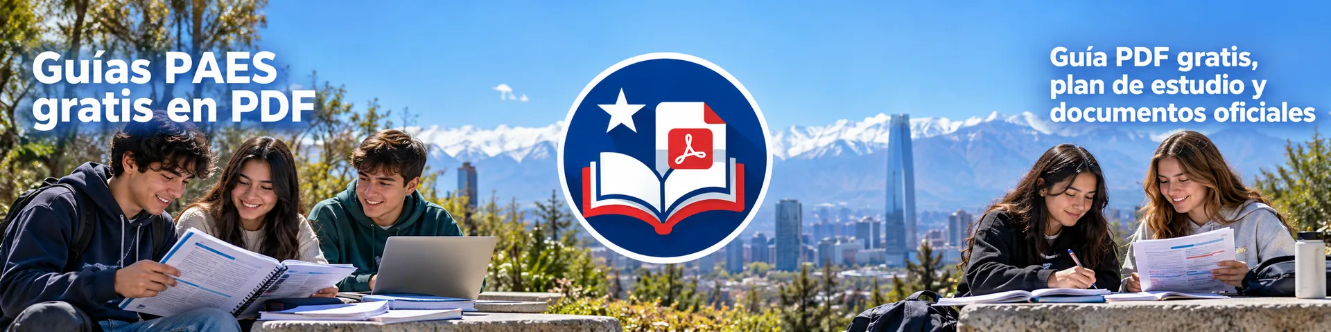 Estudiantes chilenos con la guía PAES gratis en PDF