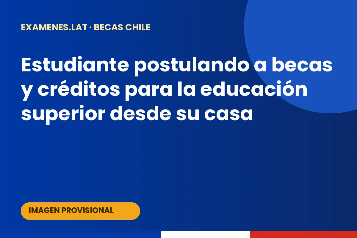 Estudiante postulando a becas y créditos para la educación superior desde su casa