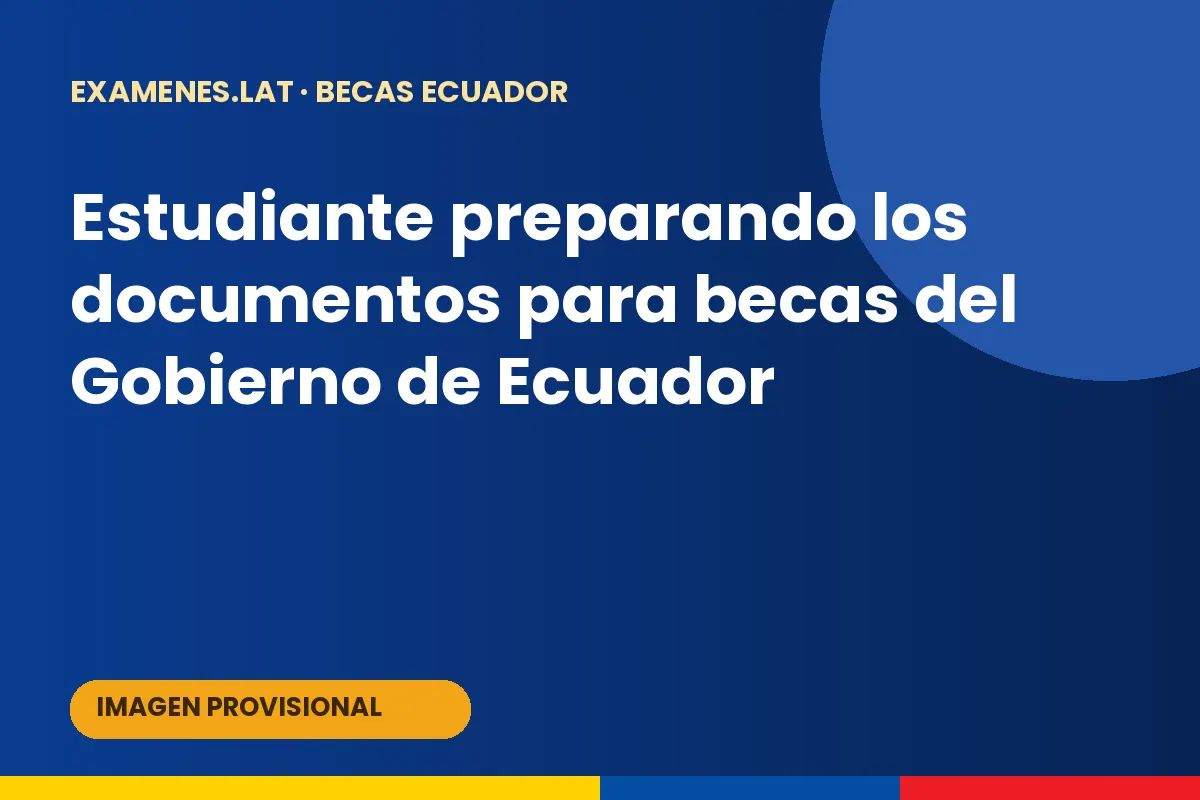 Estudiante preparando los documentos para becas del Gobierno de Ecuador