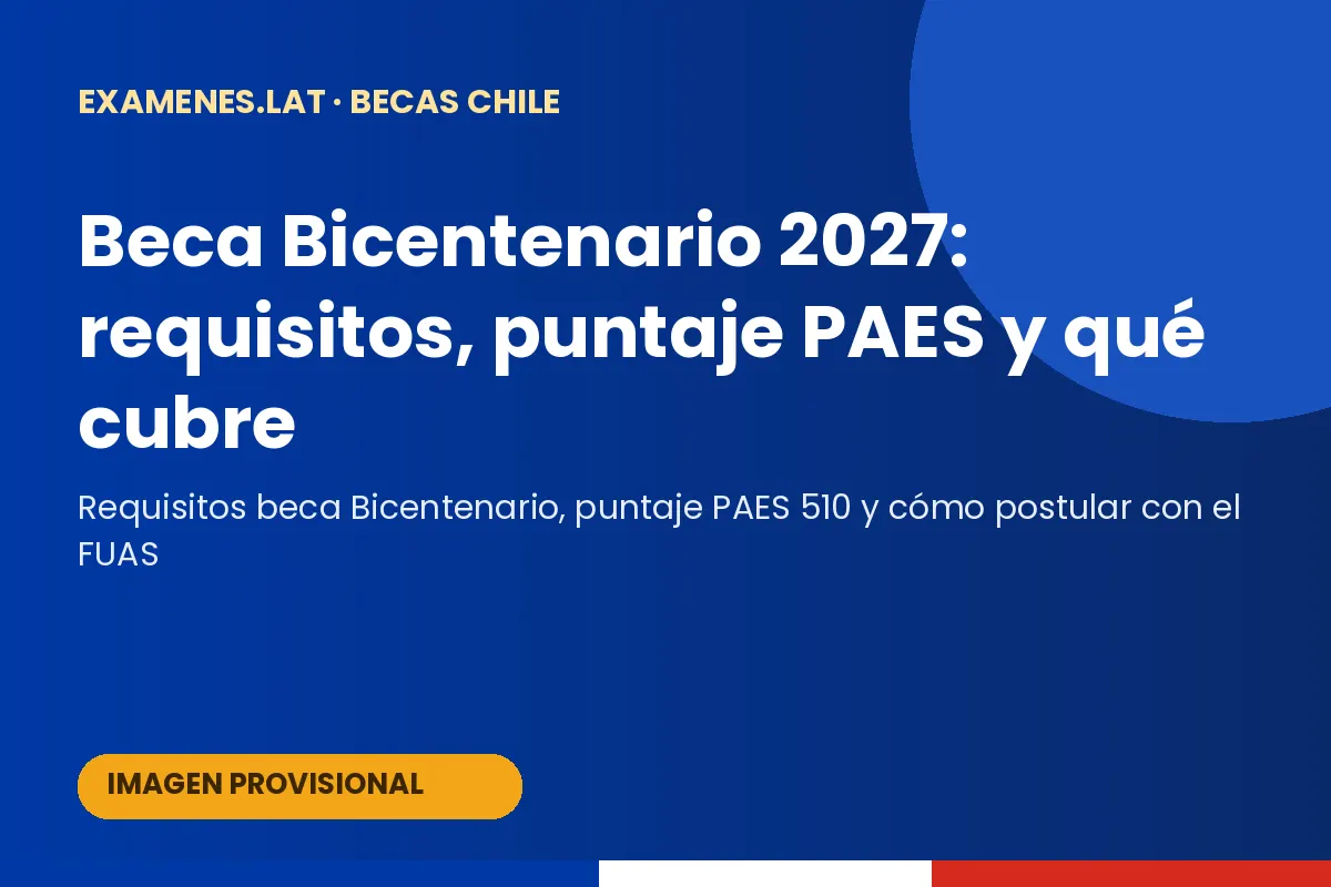 Beca Bicentenario para universidades acreditadas