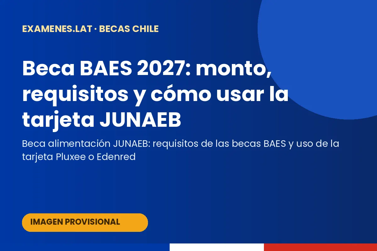 Beca BAES de alimentación JUNAEB