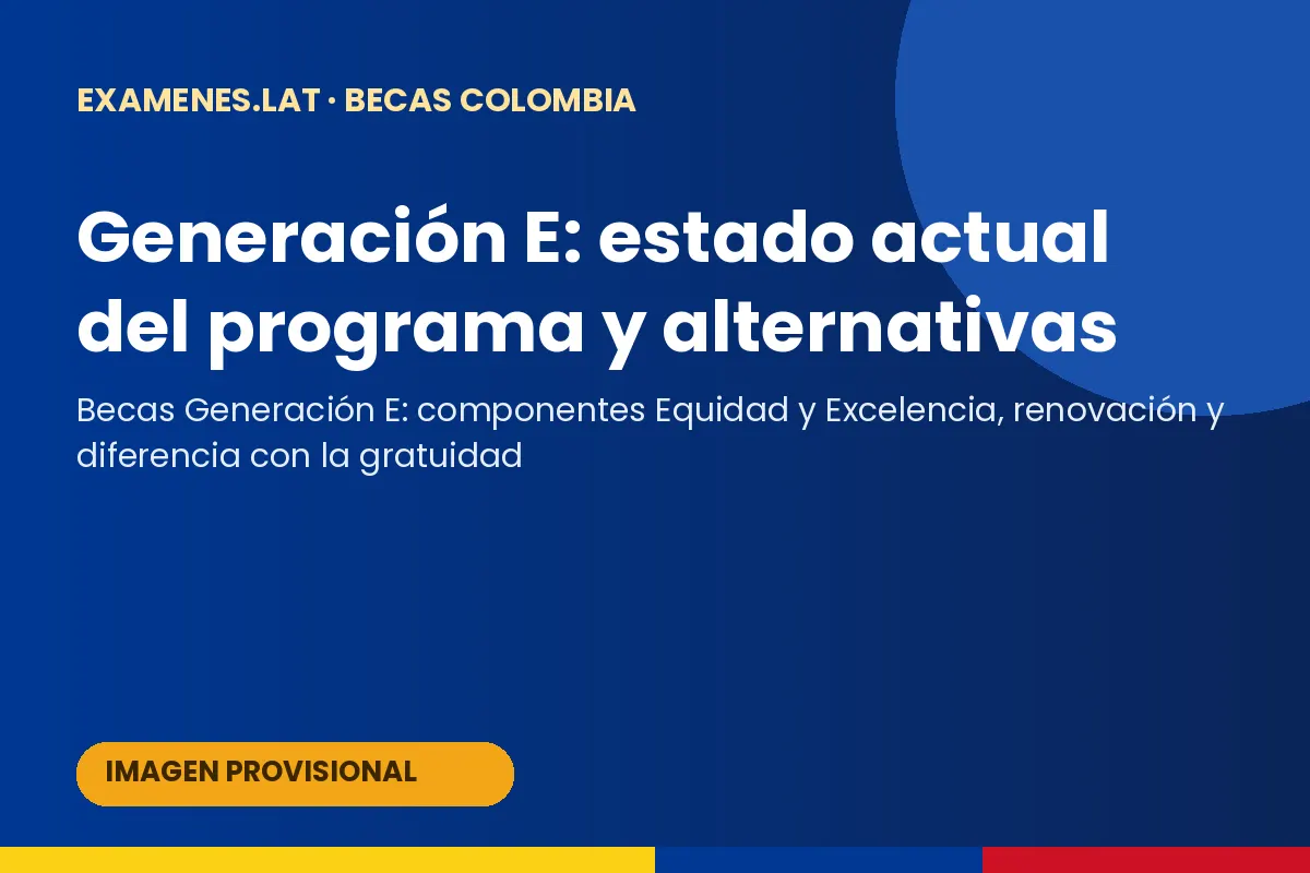 Estudiantes colombianos beneficiarios de Generación E