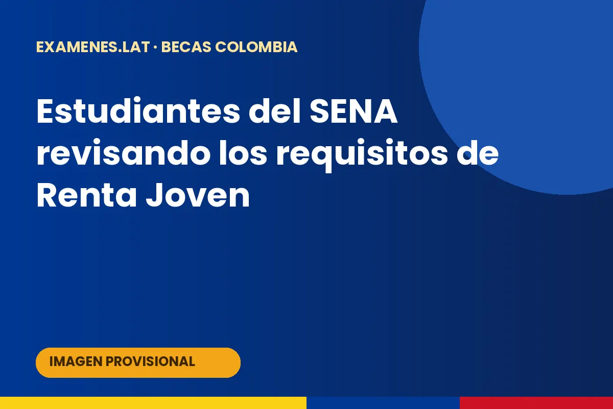 Estudiantes del SENA revisando los requisitos de Renta Joven
