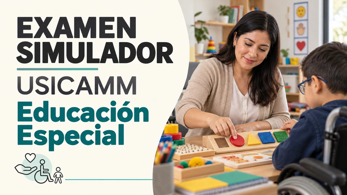 Portada del examen simulador USICAMM de Educación Especial de Examenes.lat