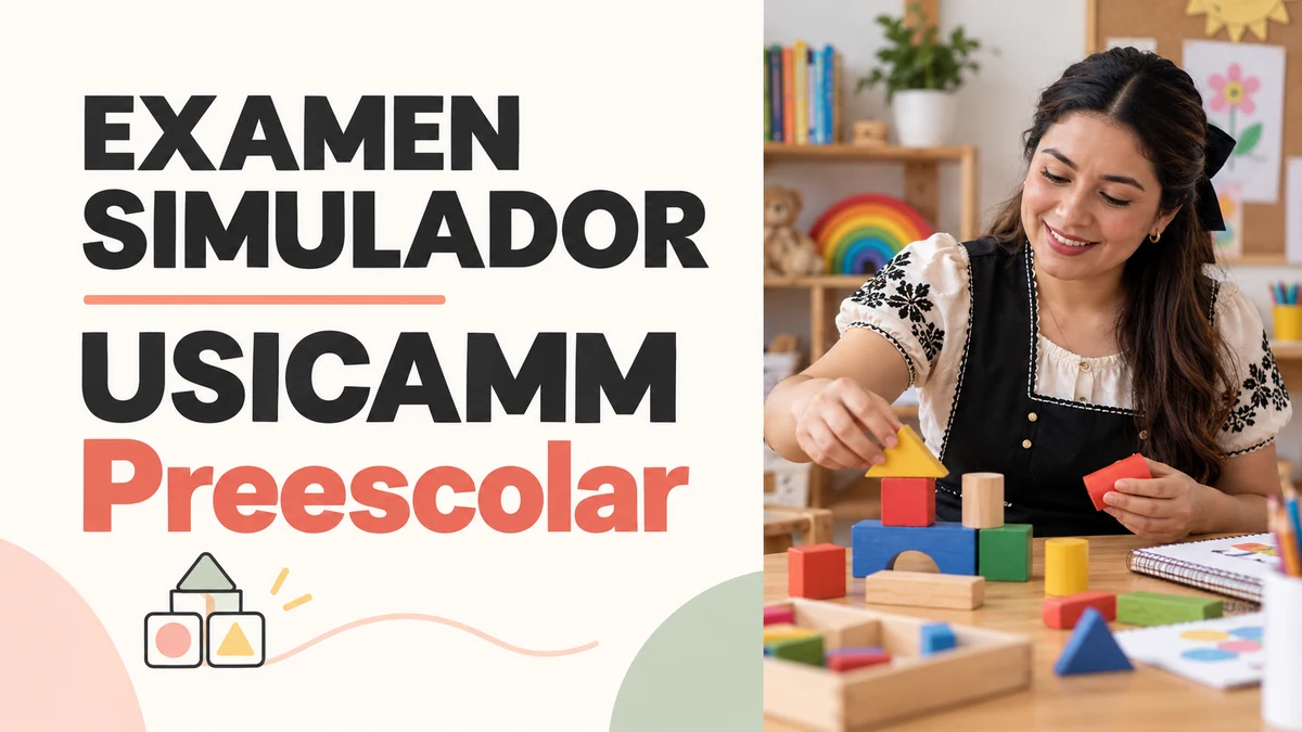 Portada del examen simulador USICAMM de Preescolar de Examenes.lat