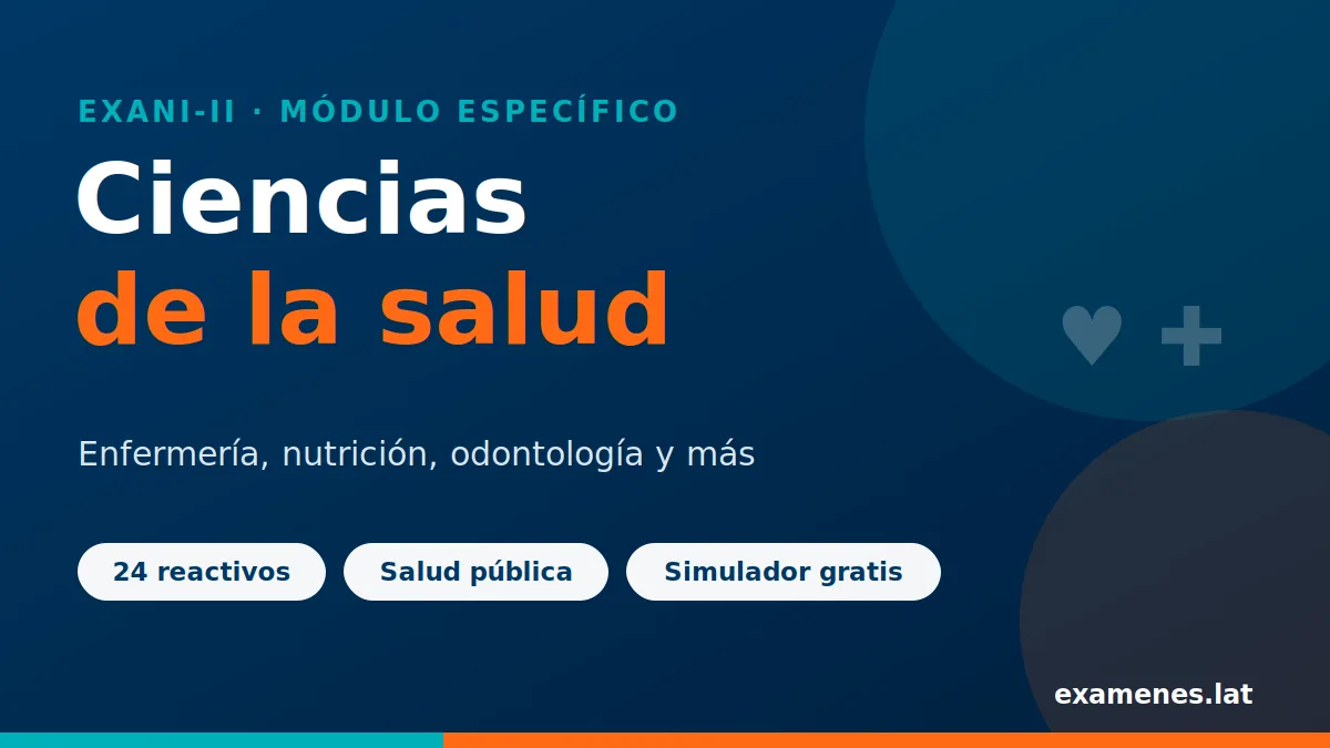 Portada del simulador del módulo Ciencias de la salud del EXANI-II