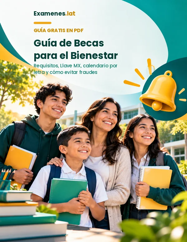 Portada de la Guía de Becas para el Bienestar en PDF de examenes.lat