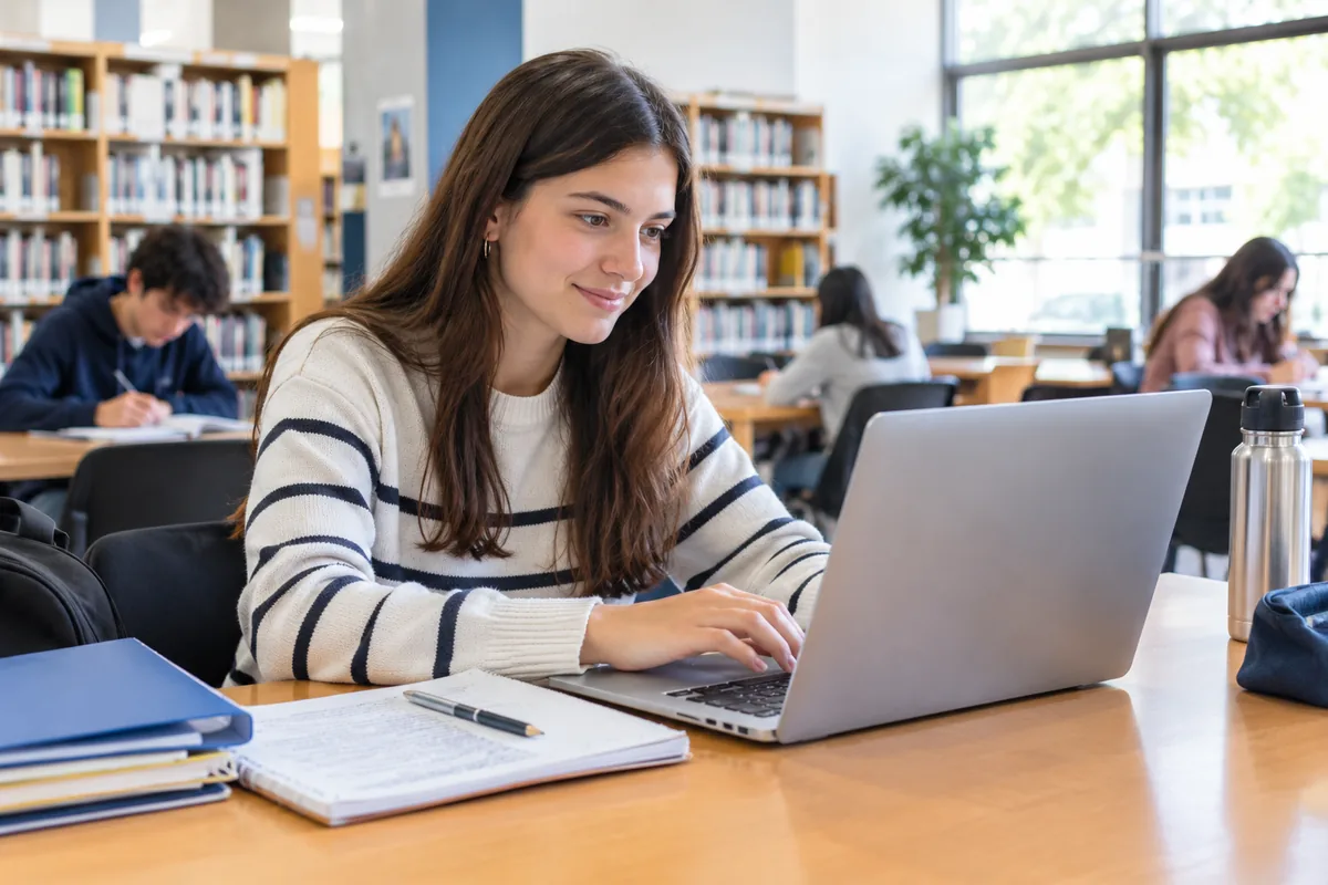 Inscripción Progresar: joven anotándose en la beca desde la computadora