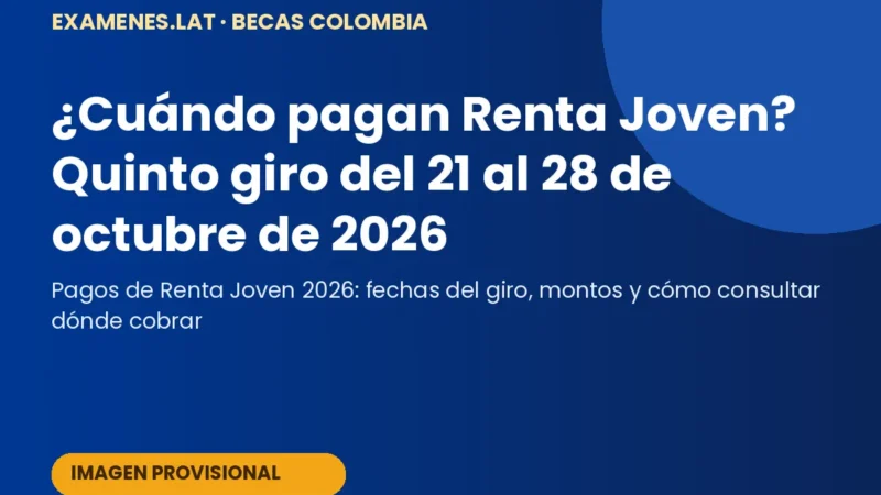 Joven colombiano consultando cuándo pagan Renta Joven en su celular