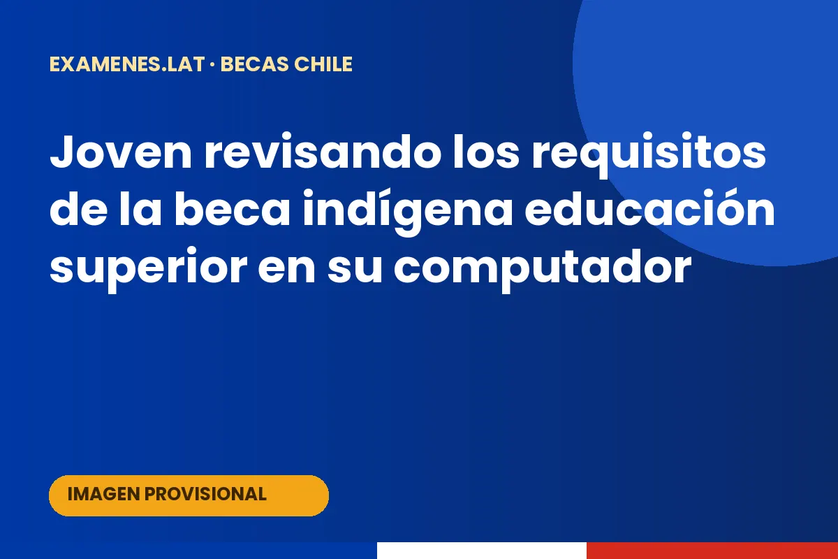 Joven revisando los requisitos de la beca indígena educación superior en su computador