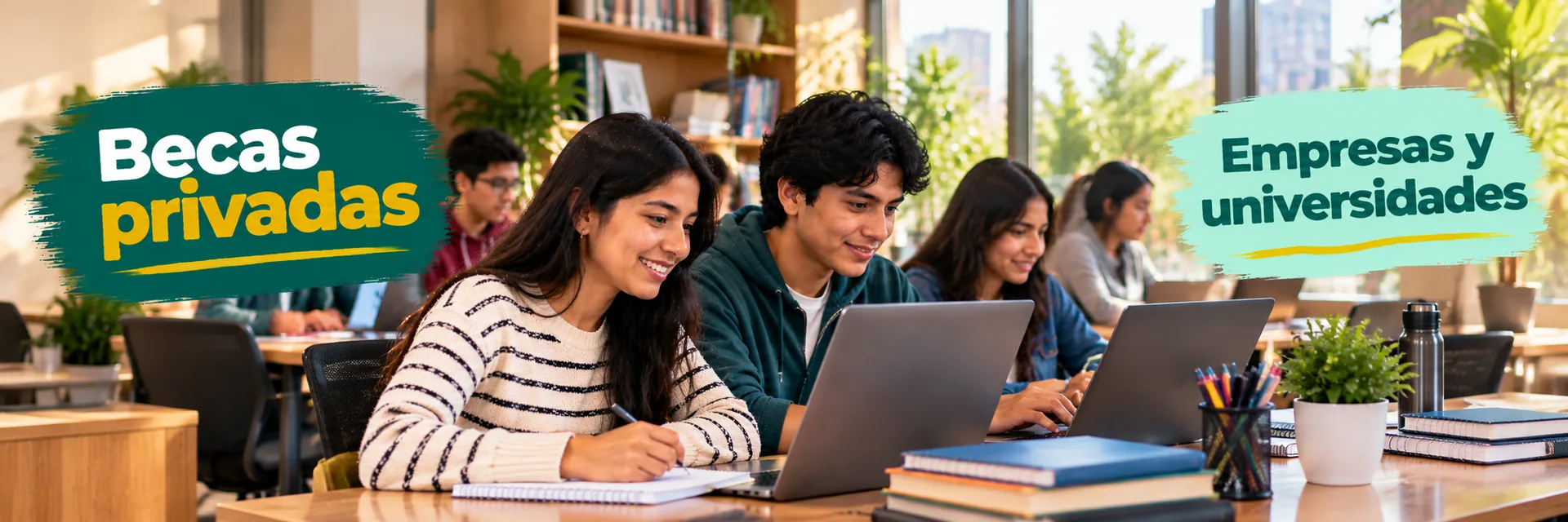 Jóvenes peruanos tomando un curso virtual de Becas Grupo Romero