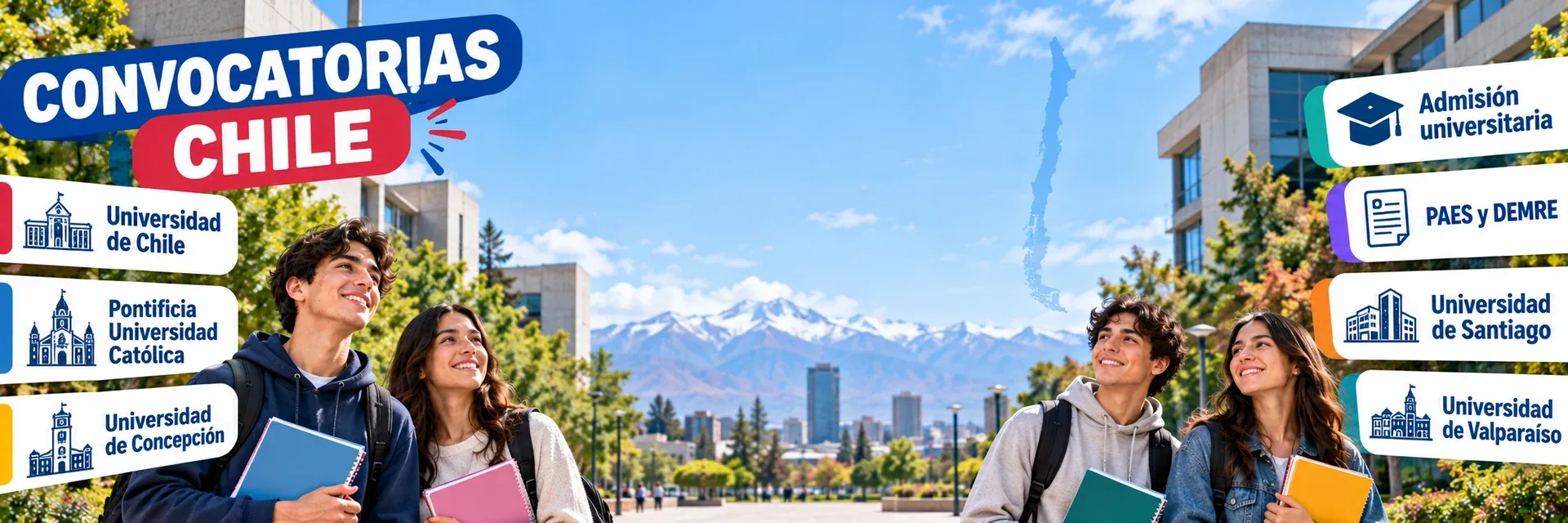 Convocatorias de admisión en Chile: fechas de inscripción y requisitos de universidades