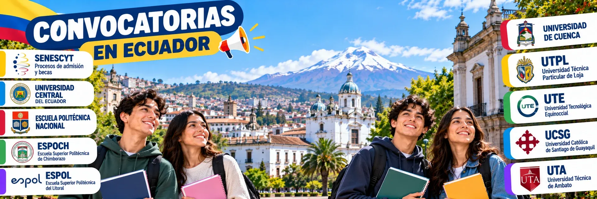 Convocatorias de admisión en Ecuador: fechas de inscripción y requisitos de universidades