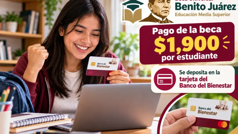 Pago de la Beca Benito Juárez: estudiante de bachillerato celebra el depósito de 1,900 pesos
