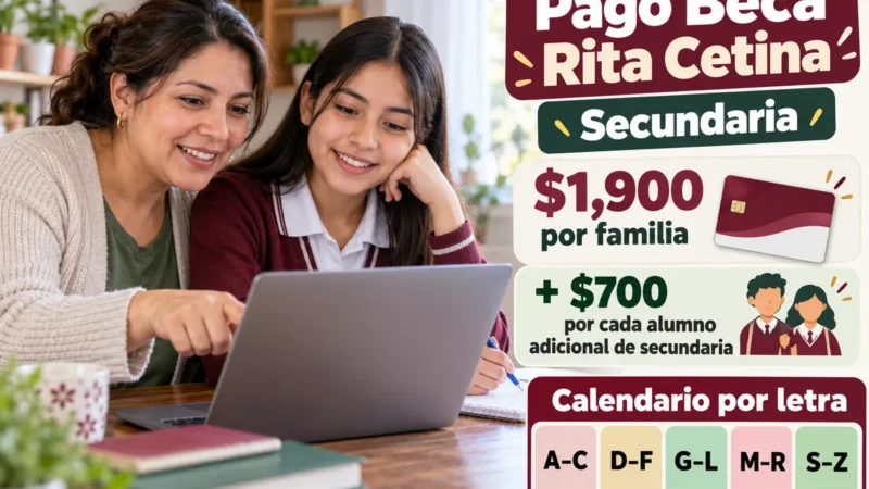 Pago de la Beca Rita Cetina secundaria: madre e hija revisan el calendario de pagos por letra