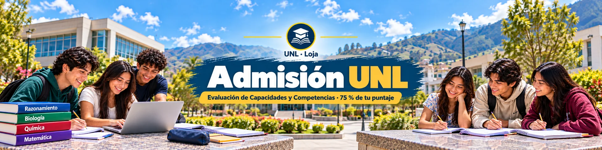 Admisión UNL: estudiantes preparándose para la prueba de la Universidad Nacional de Loja en Loja