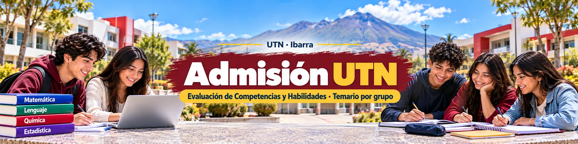 Admisión UTN: estudiantes preparándose para la prueba de la Universidad Técnica del Norte en Ibarra