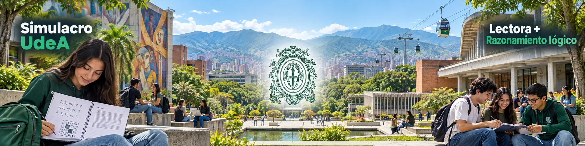 Aspirante estudiando en Medellín para el examen de admisión de la Universidad de Antioquia: competencia lectora y razonamiento lógico