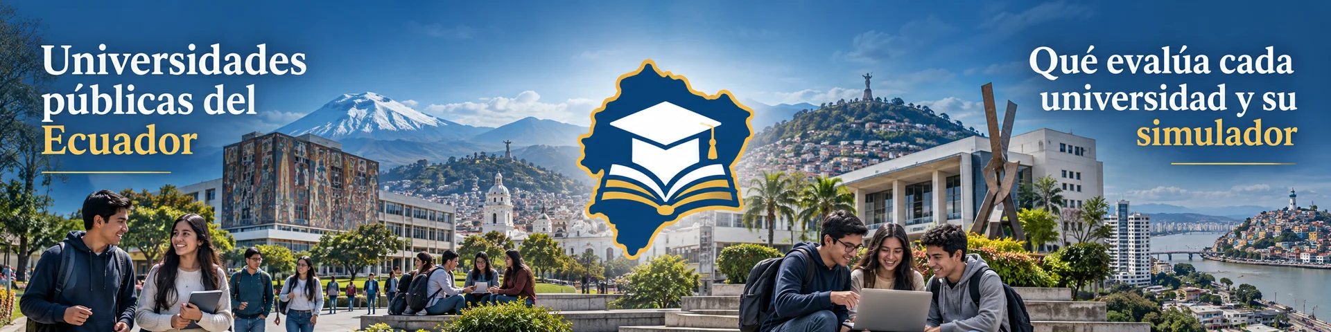 Aspirantes en campus universitarios del Ecuador: qué evalúa cada universidad pública y su simulador