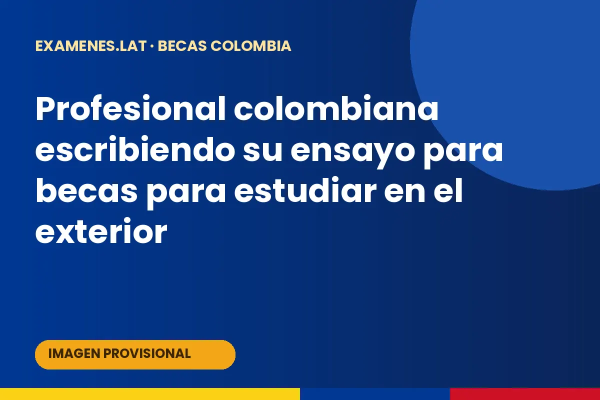 Profesional colombiana escribiendo su ensayo para becas para estudiar en el exterior