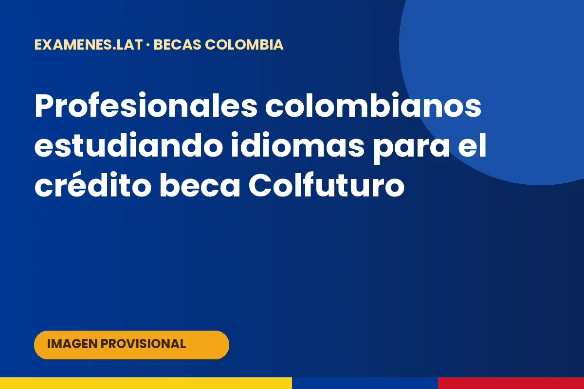 Profesionales colombianos estudiando idiomas para el crédito beca Colfuturo