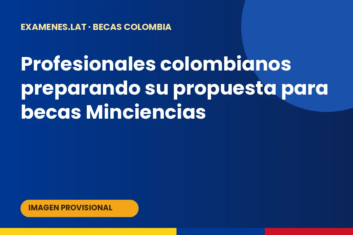 Profesionales colombianos preparando su propuesta para becas Minciencias