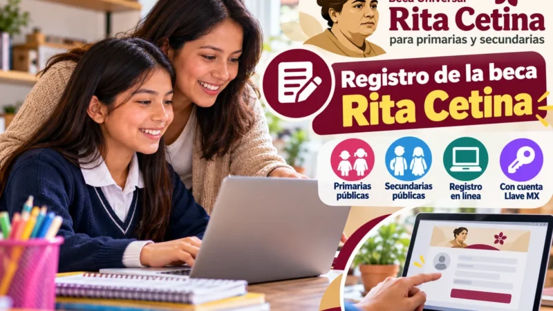 Registro de la Beca Rita Cetina: madre e hija se registran en línea con Llave MX
