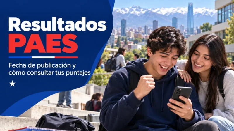 Estudiante chileno celebra al consultar sus resultados PAES en el celular