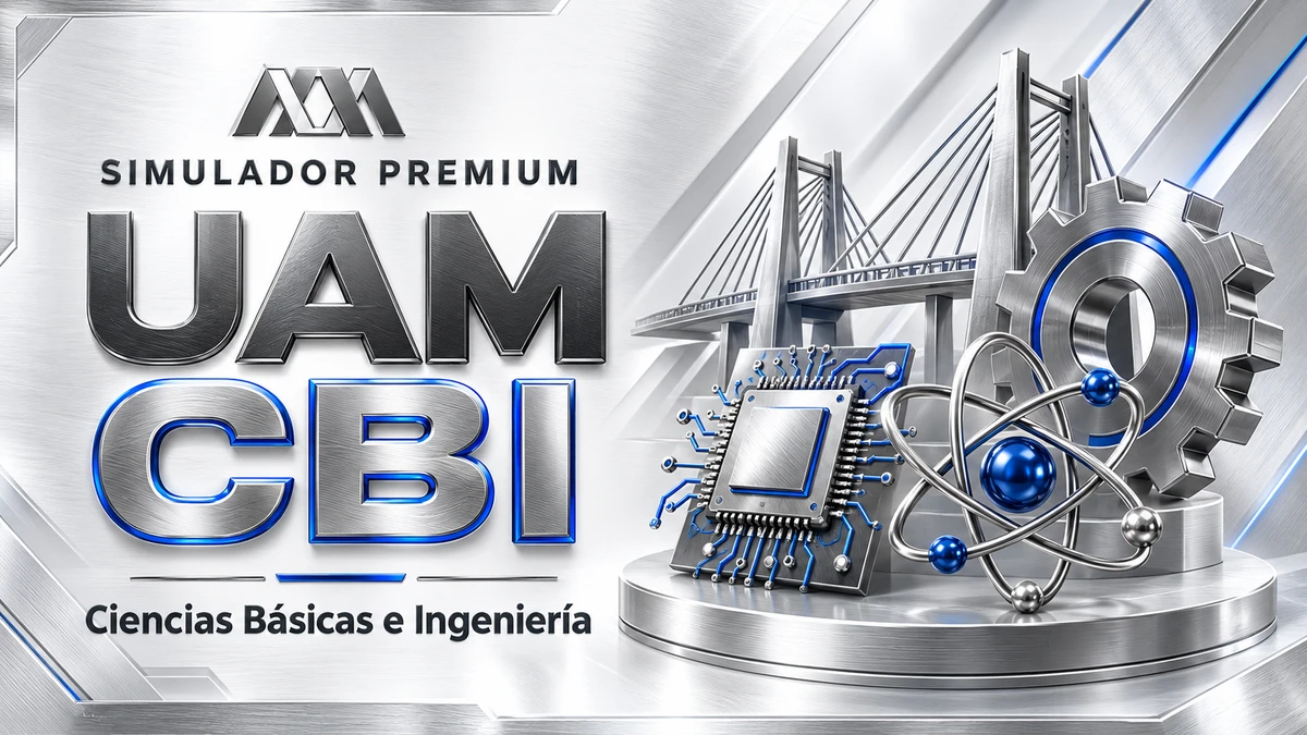 Portada del Simulador Premium UAM CBI (Ciencias Básicas e Ingeniería) de Examenes.lat