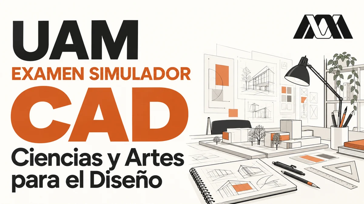 Portada del examen simulacro UAM CAD de Ciencias y Artes para el Diseño en examenes.lat
