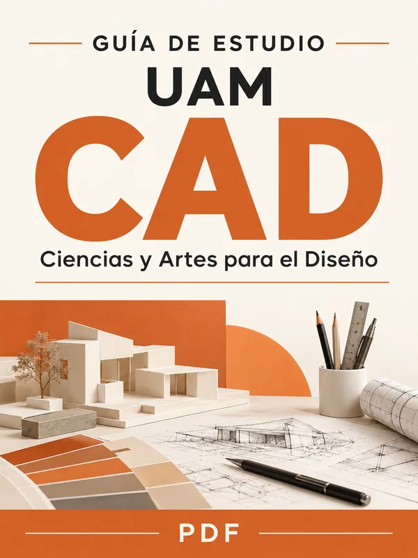 Portada de la guía de estudio UAM CAD en PDF: Ciencias y Artes para el Diseño