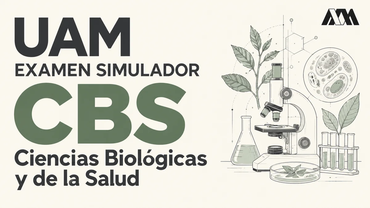 Portada del examen simulacro UAM CBS de Ciencias Biológicas y de la Salud en examenes.lat