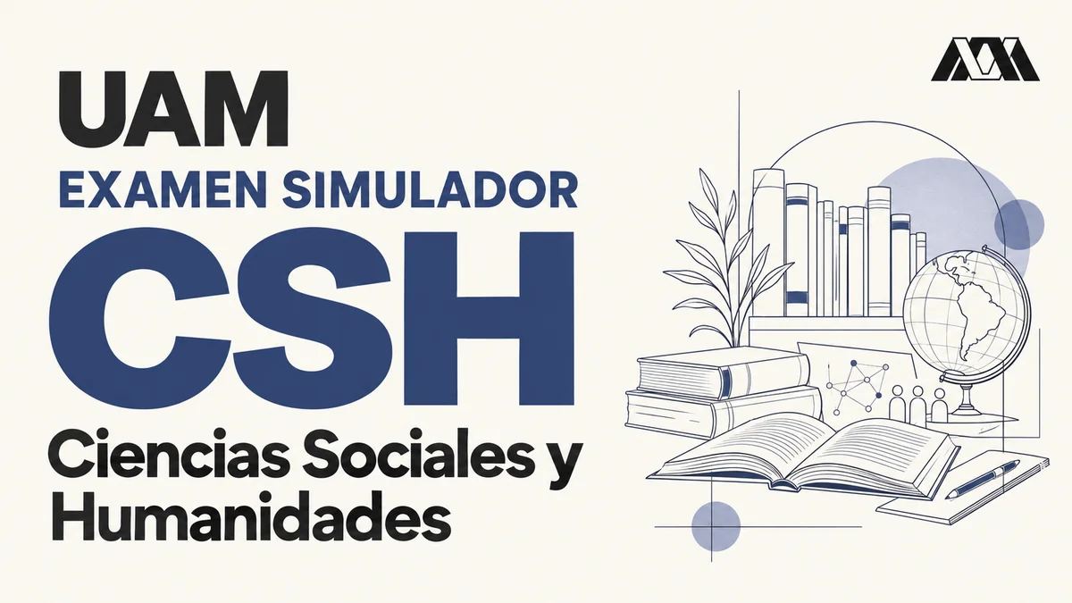 Portada del examen simulacro UAM CSH de Ciencias Sociales y Humanidades en examenes.lat